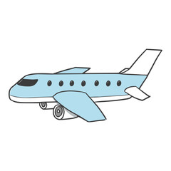 blue airplane illustration isolated vector