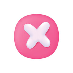 Obraz premium Wrong sign on red button Authentication of rights denial of mistake.