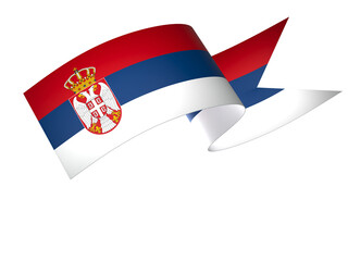 Serbia flag element design national independence day banner ribbon png
