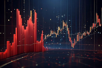 stock market data with lines and dynamics