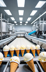 ice cream in a modern factory