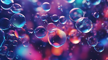 Abstract Colorful Flying Bubbles Background. Bubble, Wallpaper, Rainbow 
