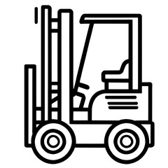 forklift truck silhouette
