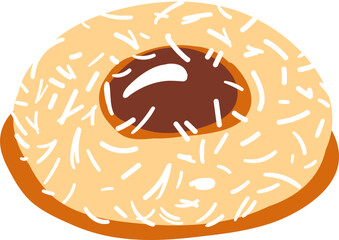 thumbprint cookie chocolate and cheese, kue jempol rasa coklat dan keju