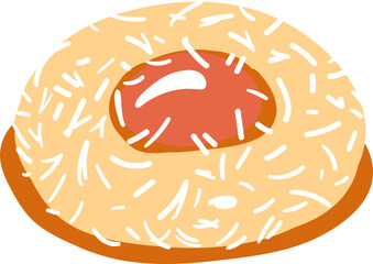 thumbprint cookie strawberry and cheese, kue jempol rasa strawberry dan keju