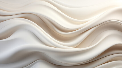 Elegant abstract background with a design of smooth white waves creating a sense of calm and luxury.
