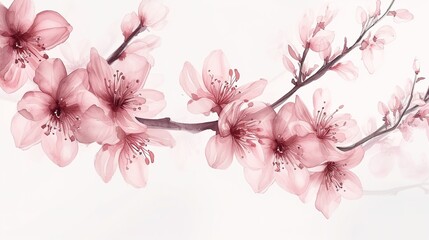 Pink flowers of a geranium on white background, photo manipulation ,generative ai - obrazy, fototapety, plakaty