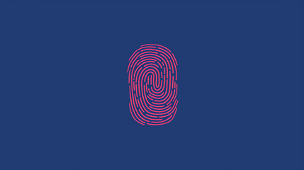 Fingerprint scanning is a growing trend in security,  water color, cartoon, hand drawing, animation 3D, vibrant, minimalist style. ai generated.