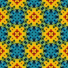 abstract flower batik indian block