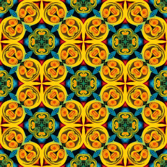abstract flower batik indian block