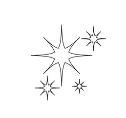 Fototapeta premium Sparkle star icons. Shine icons. Stars sparkles vector