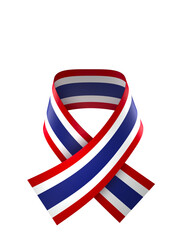 Thailand flag element design national independence day banner ribbon png
