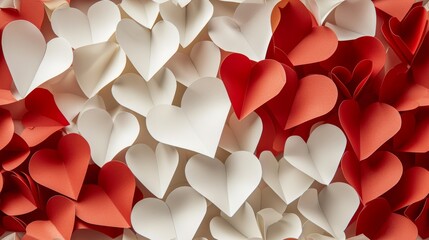 paper hearts - love, romance, valentine background
