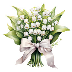 Birth Month Flowers May Lily of the Valley transparent background PNG