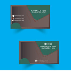simple double-sided creative business card template. Portrait and landscape orientation. Horizontal and vertical layout. Vector illustration