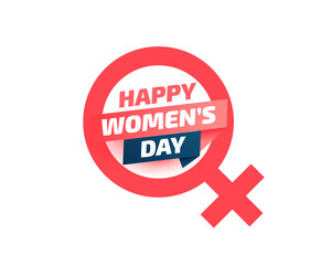 happy womens day wishes card with gender sign