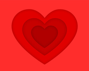 papercut style love heart background for valentines day event