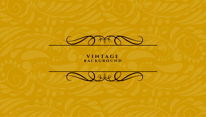 vintage style floral ornate backdrop for wedding invitation card design