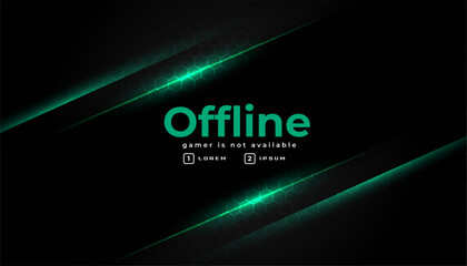 abstract offline web gaming screen banner with shiny effect