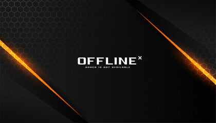 abstract offline gaming sporty banner with shiny effect