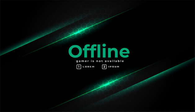 abstract offline web gaming screen banner with shiny effect