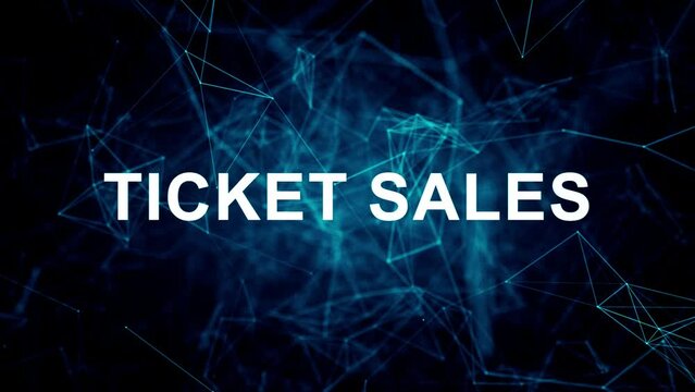 Animated futuristic texts about Event Ticketing Services Online, Event planning and ticket sales services
