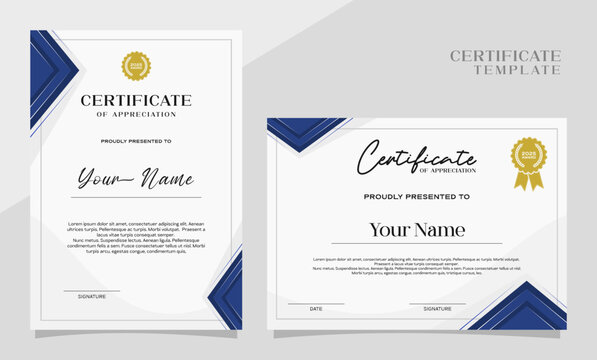 Elegant certificate of achievement template