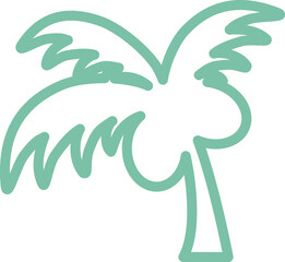 ヤシの木　アイコン　あしらい　飾り　マーク　ロゴ　シルエット　シンプル　イラスト素材
