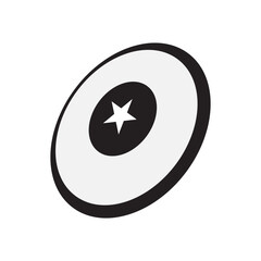 Frisbee logo icon.  perfect for website, blog, logo, graphic design, social media, UI, mobile app. vector illustration. 