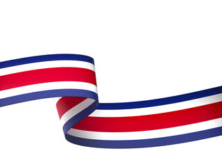 Costa Rica flag element design national independence day banner ribbon png
