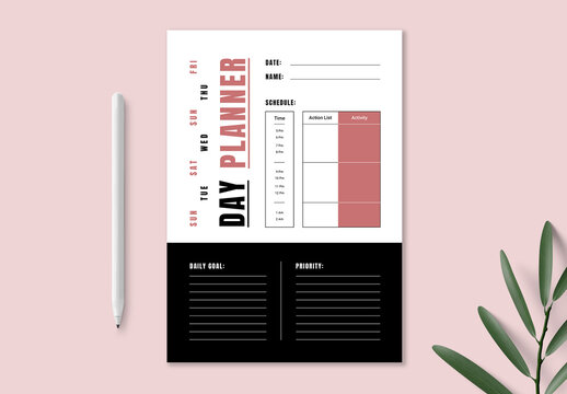 Daily Planner Layout
