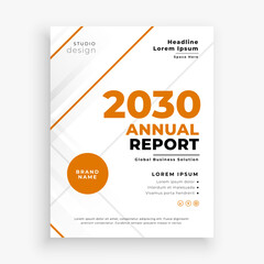 modern annual report orange brochure template for professional booklet