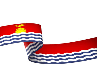 Kiribati flag element design national independence day banner ribbon png
