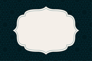 decorative islamic religious backdrop with text space