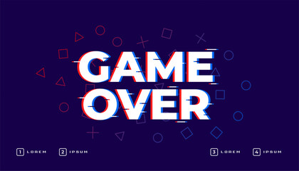 digital esport game over web screen banner design