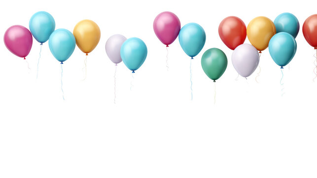 lying balloons isolated on transparent and white background.PNG image.