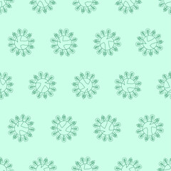 Environment line art seamless pattern. Suitable for backgrounds, wallpapers, fabrics, textiles, wrapping papers, printed materials, and many more. Editable vector.