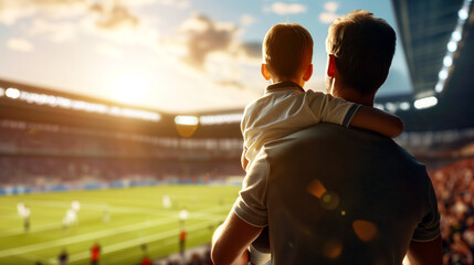 Daddy, I want to be  football player  - obrazy, fototapety, plakaty