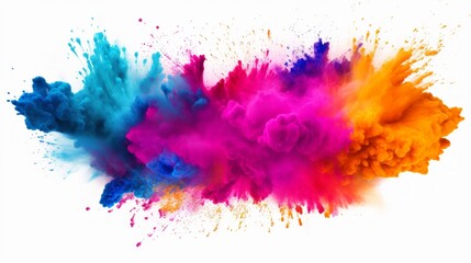 A vivid and colorful explosion of powder, creating a dynamic and energetic abstract background.