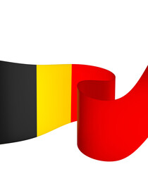 Belgium flag element design national independence day banner ribbon png
