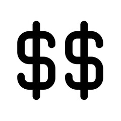 dollar icon, money simple line icon