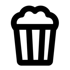 popcorn icon, cinema food simple line icon