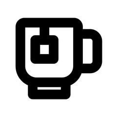 tea icon, drink simple line icon