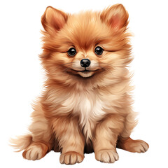 Charming Pomeranian Puppy Artwork
