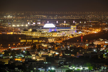 Fototapeta premium Aerial view of Al Hazm Mall Doha, Qatar.