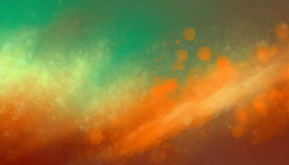 green & orange abstract watercolor background, Generative ai, generative, ai