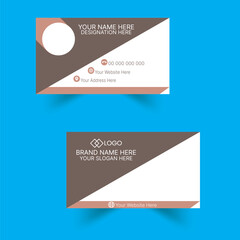 Modern double-sided creative business card template. Portrait and landscape orientation. Horizontal and vertical layout