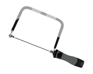 Vector of Coping Saw Heavy Duty Metal Woodworking, Wood Board, Metal Cutting Blade Hacksaw