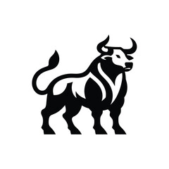 illustration of a bull logo vector