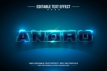 Andro 3D editable text effect template - obrazy, fototapety, plakaty